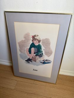 Watercolor Illustration “Jane” (Dick & Jane) 