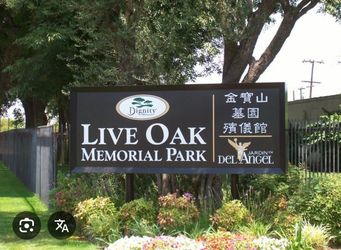 Burial plot in Live Oak Cemetary Monrovia (4-available)