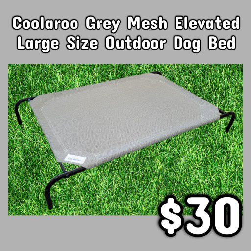 NEW Coolaroo Grey Mesh Elevated Large Size Outdoor Dog Bed: njft 