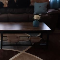 Rusted Wood/Metal Coffee Table