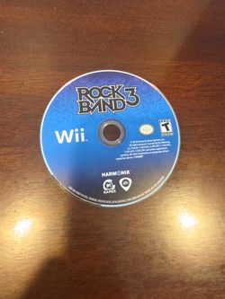 Rock Band 3 (Nintendo Wii, 2010) Disc Only Tested Works Video Game