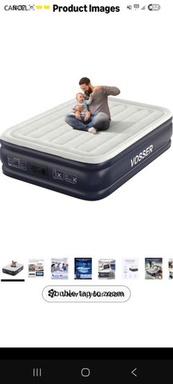 Brand new Air Mattress Full with Built-in Pump, 18" Raised,