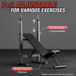 Mikolo Olympic Weight Bench Set with Leg Extension and Leg Curl, Multi-Function Bench Press Set, Full-Body