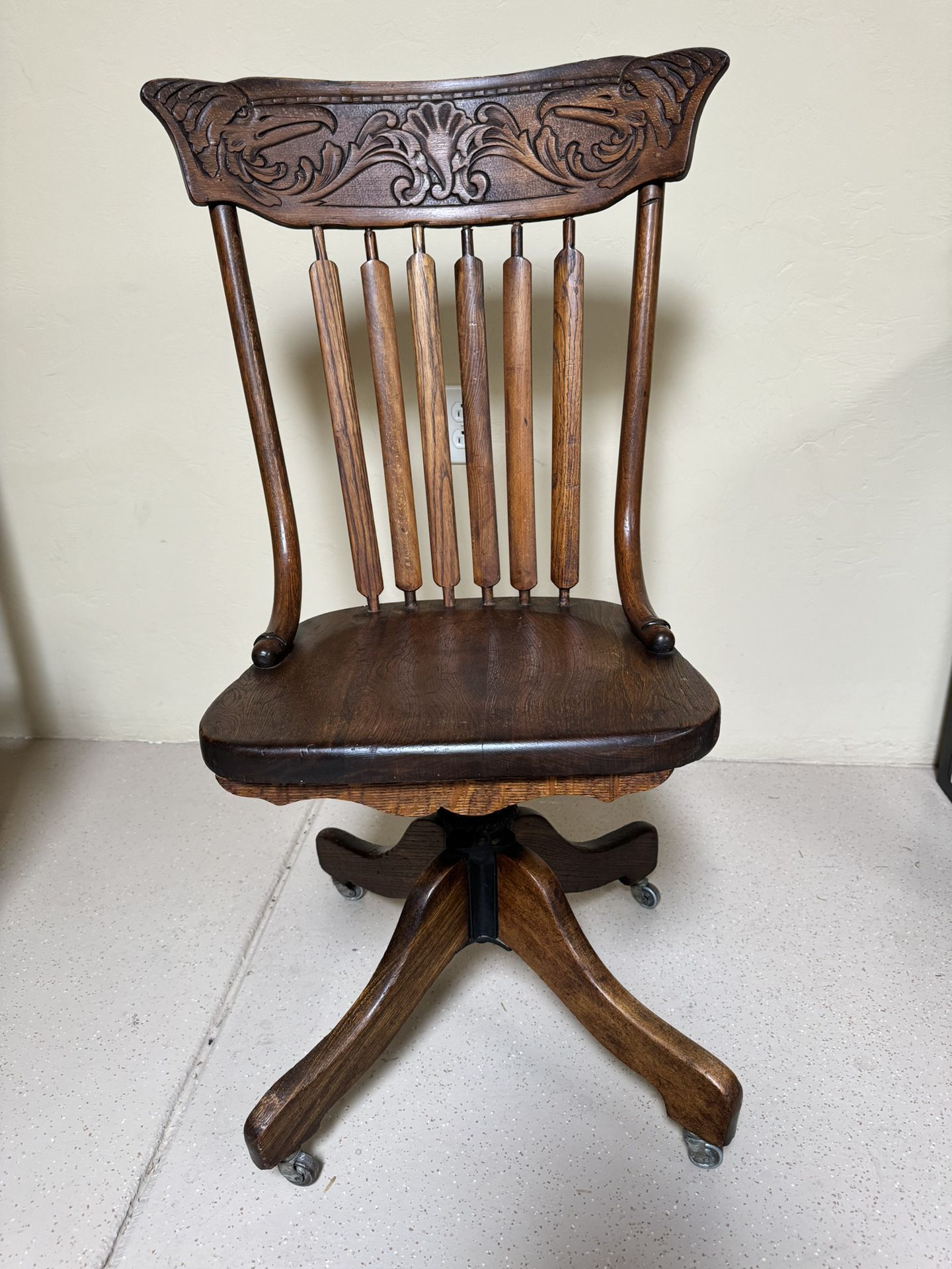 Antique Swivel Desk Chair. 