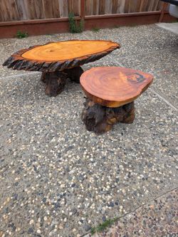 Vintage redwood Coffee table??