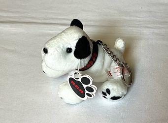New Dog Puppy Beagle Black White Animal Plush Stuffed Keychain