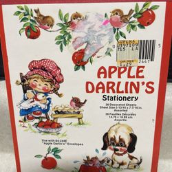 Super Cute Vintage Apple Darlin's Stationery Note Letter Pad