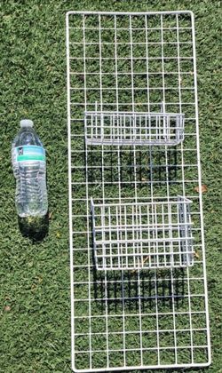 White Small Grid Wall With Storage Trays