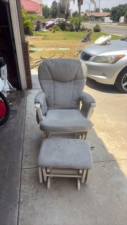 Grey rocking chair