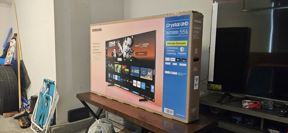 New 55 Inch Samsung Smart TV 4K UHD DU7(contact info removed) Model Brand New Factory Sealed