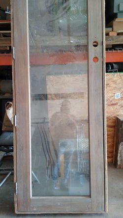 Entry way door solid wood rustick look