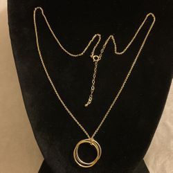 1/20/14kGF Necklace With 3 Ring Pendants …20”long