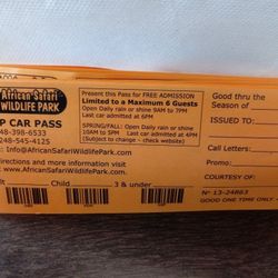 African Wildlife Safari VIP Passes Season 2022