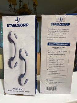 3 BRAND NEW ORIGINAL StableGrip Deluxe Shower Suction Safety Handles (LESS THAN HALF PRICE)