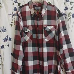 Dixxon Southpaw Mens Plaid Flannel Shirt 3X Red Limited Edition Long Sleeve Work