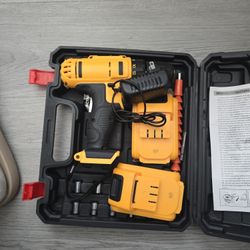  cordless drill set housed in a carrying case