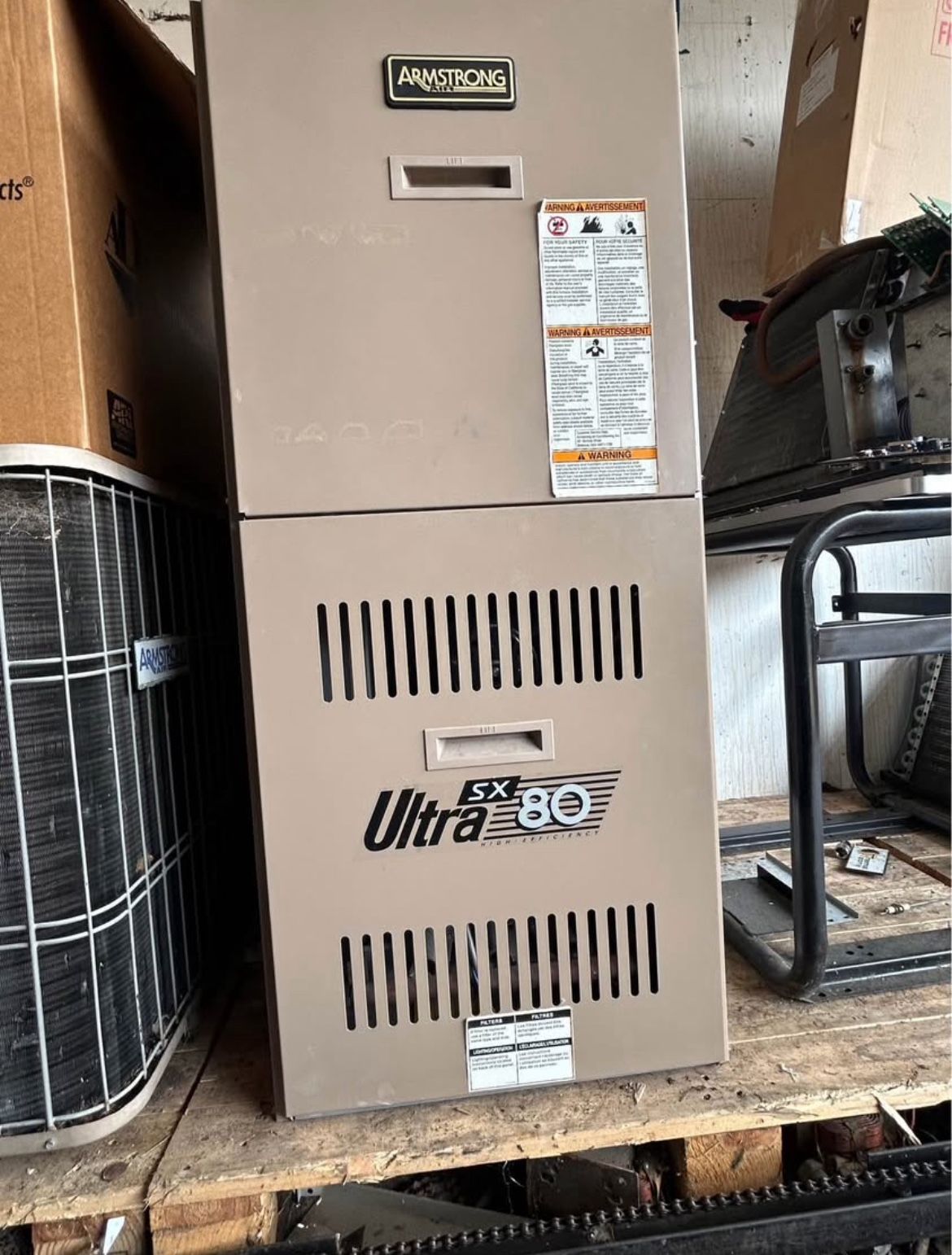 Armstrong 75,000 BTU 80% efficiency natural gas furnace with matching 2 1/2 ton air conditioner