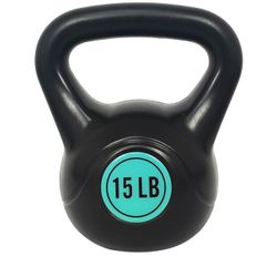 Wide Grip Kettlebell Exercise Fitness Weight Set, 4-Pieces: 5lb, 10lb, 15lb and 20lb Ket