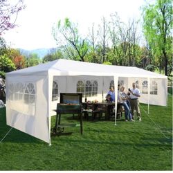 New10'x30' Wedding Party Tent Outdoor Canopy Tent with 8 Side Walls White