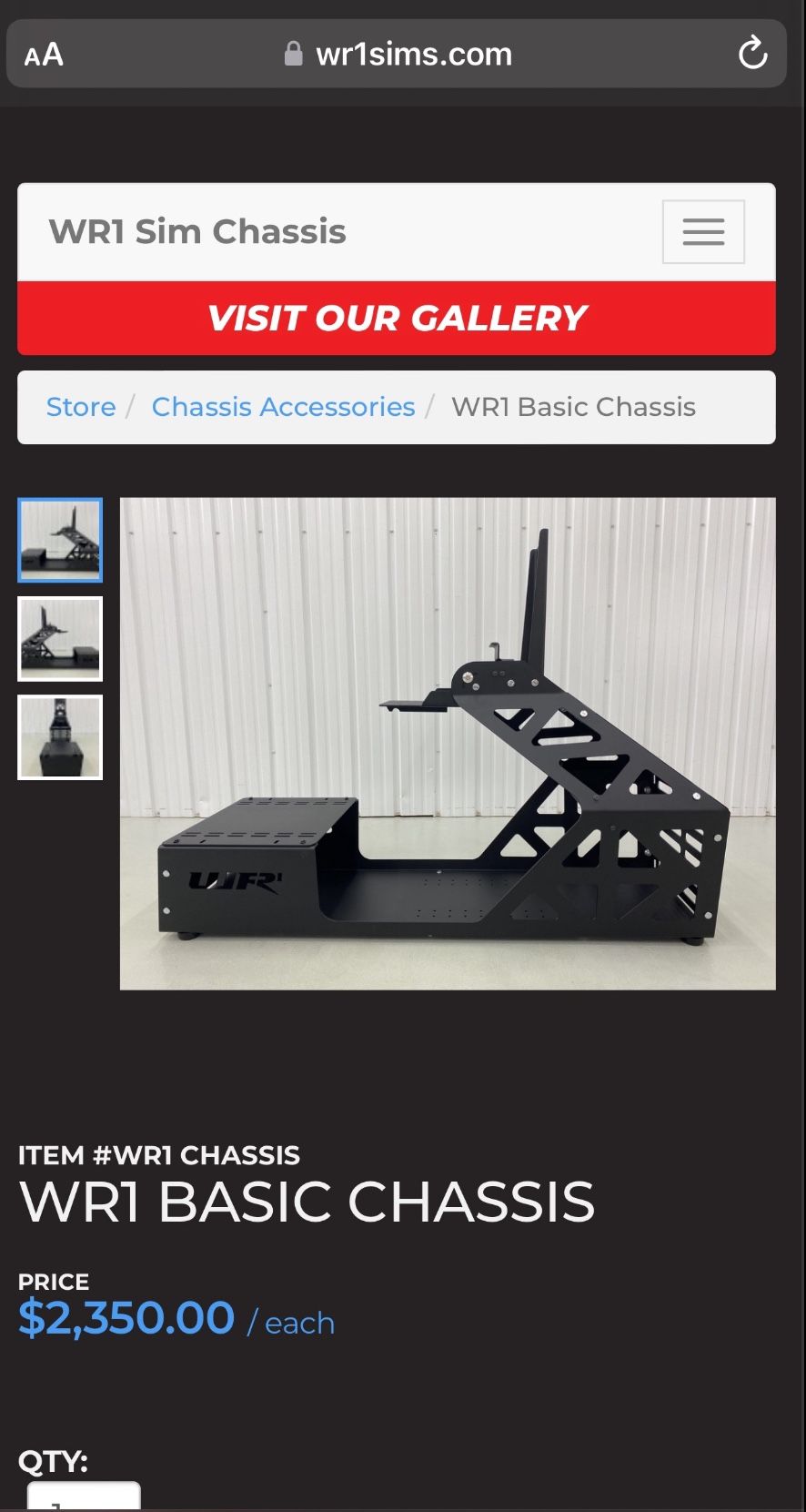 WR1 Sim Racing Chassis
