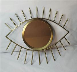 Cool Gold Metal Eye Wall Mirror