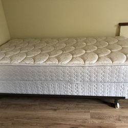 Twin Extra Long Mattress. Box Springs and Frame