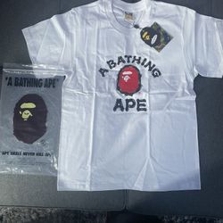 BAPE Brush College Tee White