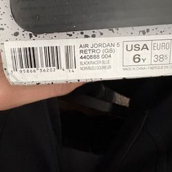 Jordan Retro 5 Gs
