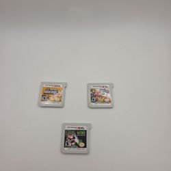 3 Nintendo 3DS Games- Mario Bros 2- Luigis Mansion Dark Moon- Smash Bros