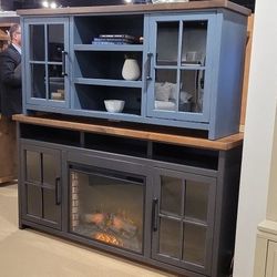 Blue TV Stand 66"