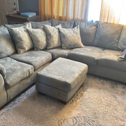 L-Shape Couch With Ottoman