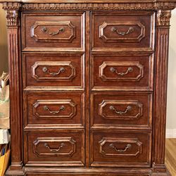 8 Drawer Solid Wood Filing Cabinet