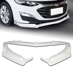 For 2019-2021 Chevrolet Malibu Painted White Front Bumper Body Kit Spoiler Lip -(2-PU-503-PWH