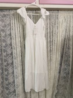Hollister white midi dress