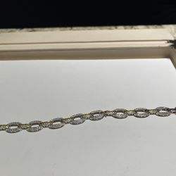 Diamond And Yellow Sapphire Bracelet