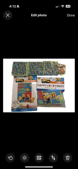 Minions Birthday Party Supplies (candle, Banners, Backdrop With Props, 48 Napkins)