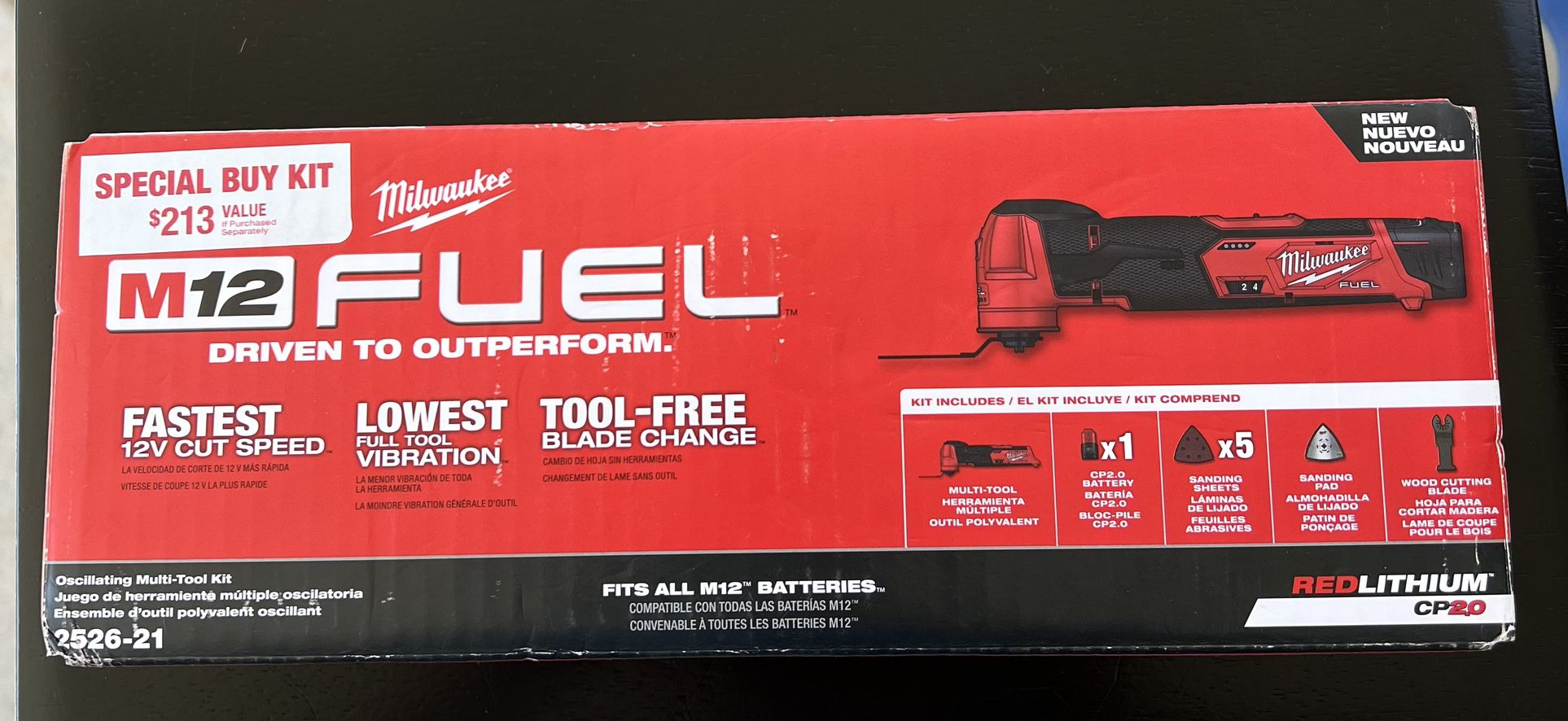 Milwaukee M12 FUEL 12V Lithium-Ion Cordless Oscillating Multi-Tool Kit w/ Compact 2.0 Ah Battery