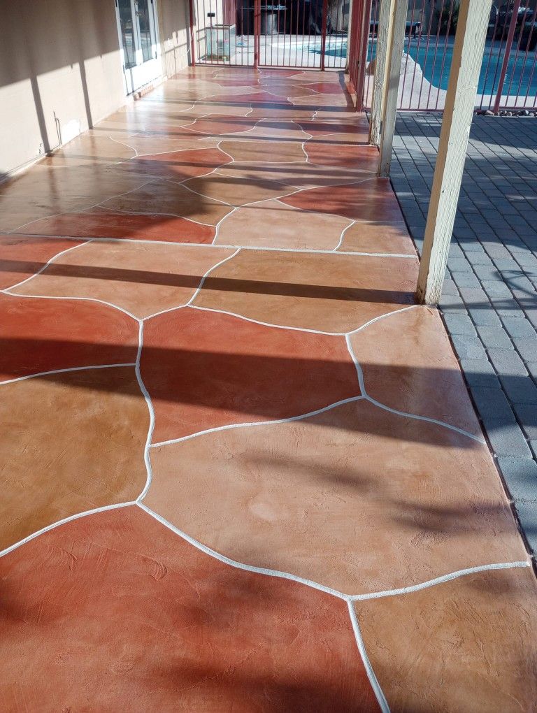 Piso Tipo Flagstone Y Pool Deck
