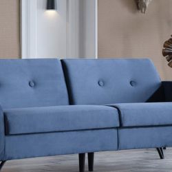 Financing Available🌕Fast Delivery 🌕 JUNIPER VIKA NAVY BLUE SEAT SLEEPER SOFA