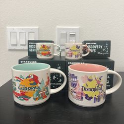 Starbucks Disneyland and California Adventure Cups