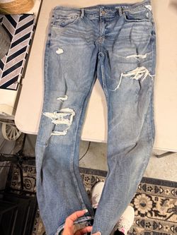 American Eagle Jake Straight Distressed Jeans