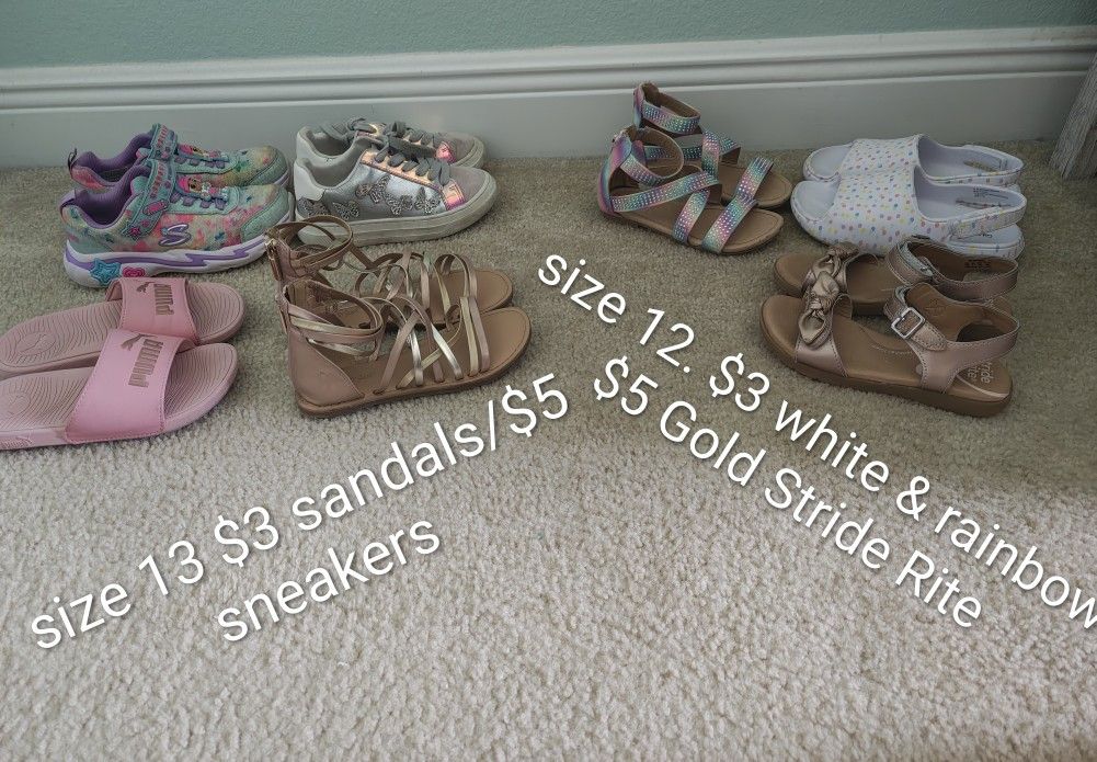 Girls Shoes Size 12 & 13