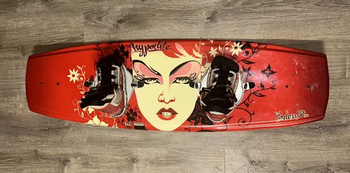 Hyperlite Eden 130 Bio 2 Core Wakeboard Red Bindings 17x52”