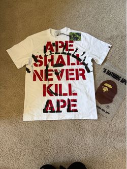 BAPE white shirt, Size Medium