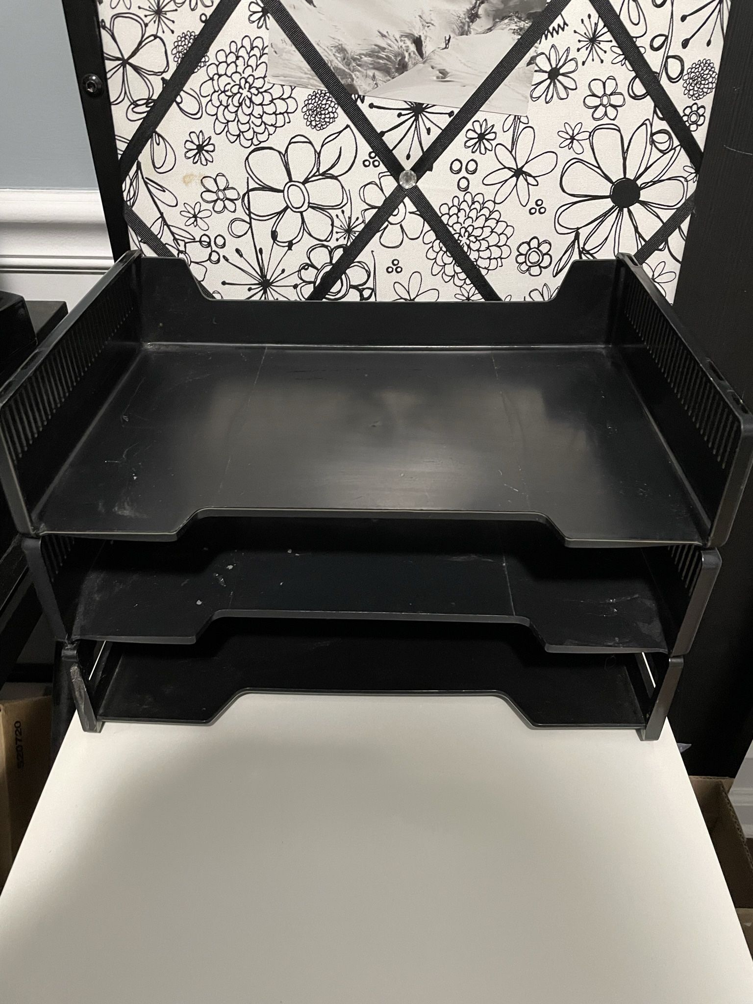Stackable Desk Document Letter Black Tray Shelves