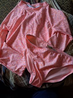 Girls 2pc.  Bathing Suit & Flip flops