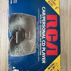 RCA Portable Car/Personal  CD Player RP-7906 w/accs - w/skip protection- AS IS