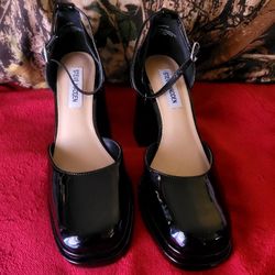 Womens Black Patent Leather Shoes