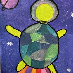 “Space Turtle” Painting 