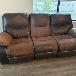 OBO ASAP - 3-Seat Reclining Sofa. Cosmetically Worn, Great Function